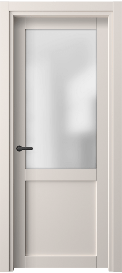 Межкомнатная дверь Neo 2122 ПЭТ тёплый-белый Сатинированное стекло Цена 24399 ₽ | Volhovec