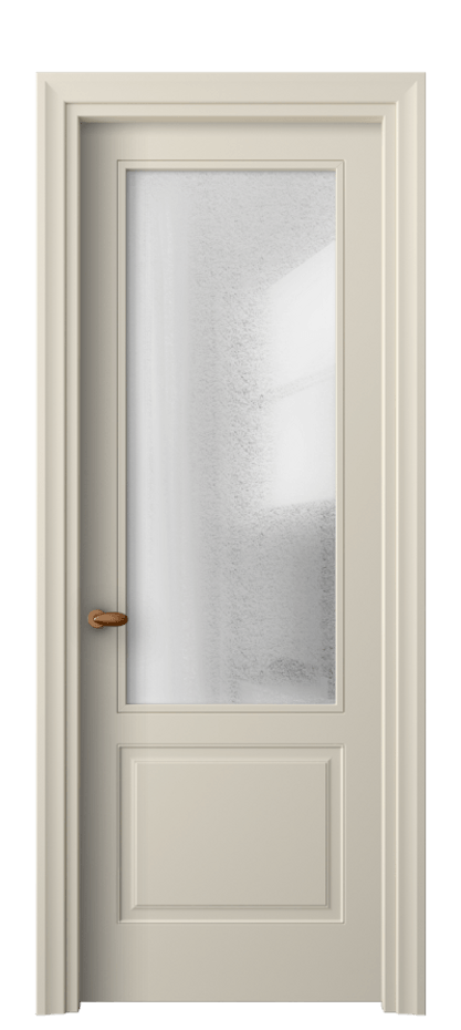 Межкомнатная дверь Esse 8552 Матовый бежево-серый Фактурное стекло "Лёд", триплекс, 8 мм Цена 63450 ₽ | Volhovec