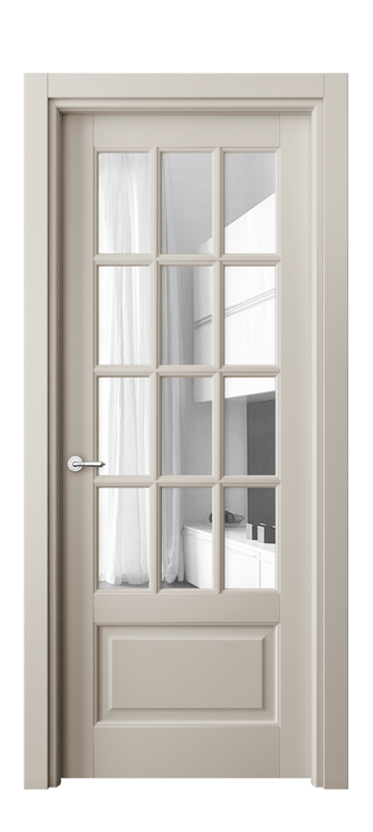 Межкомнатная дверь Toscana Grigliato 6313 Бук светло-бежевый Прозрачное стекло Цена 114199 ₽ | Volhovec