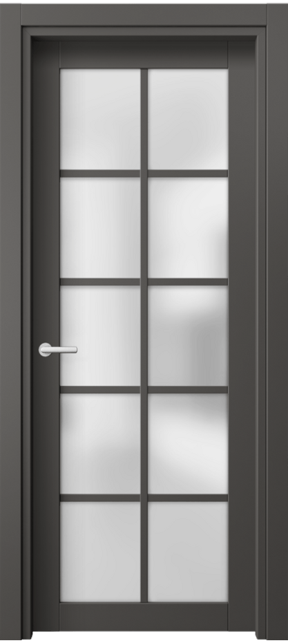 Межкомнатная дверь Neo 2106 ПЭТ графитовый Сатинированное стекло Цена 26959 ₽ | Volhovec
