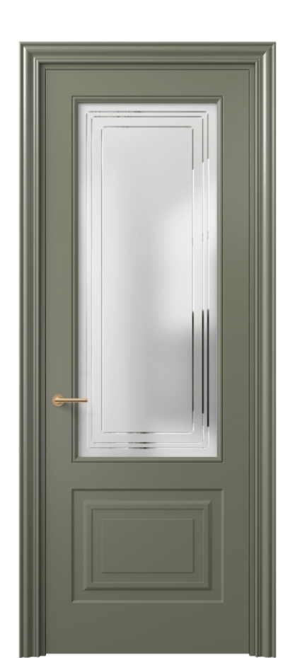 Дверь межкомнатная Mascot 8452 Матовый оливковый тёмный Сатинированное стекло с гравировкой "Грани", триплекс, 7 мм Фигурный наличник МОТ Цена 62079 ₽ Наличники уже входят в базовый комплект. Фабрика дверей Волховец 8 (800) 551 43 19 Межкомнатная дверь Mascot 8452 Матовый оливковый тёмный Сатинированное стекло с гравировкой "Грани", триплекс, 7 мм Цена 62079 ₽ | Volhovec