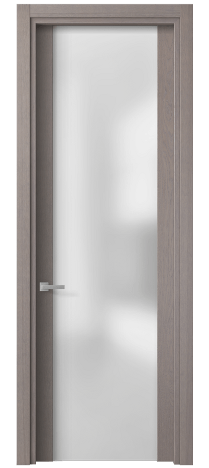 Межкомнатная дверь Planum 4114 Дуб дымчатый Сатинированное стекло Цена 75699 ₽ | Volhovec