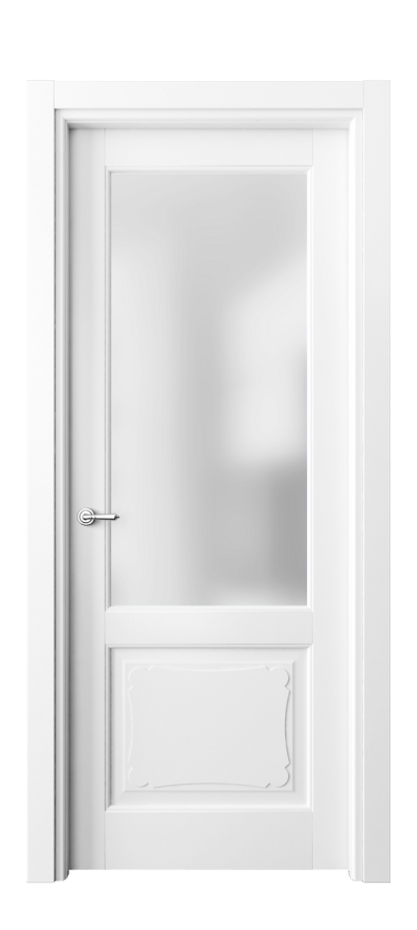 Межкомнатная дверь Toscana Elegante 6322 Бук белоснежный Сатинированное стекло Цена 80780 ₽ | Volhovec