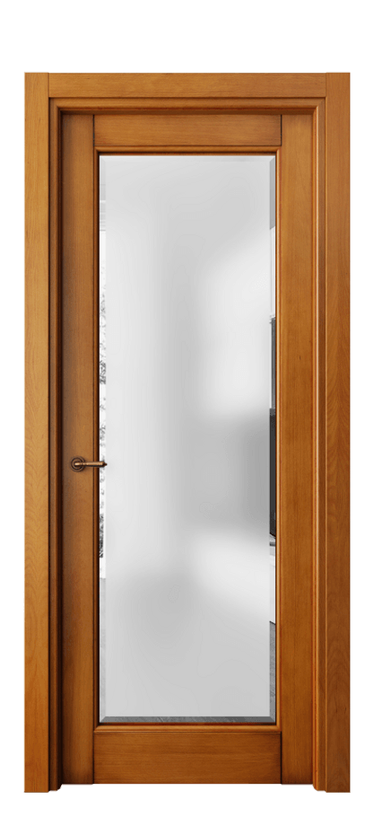 Межкомнатная дверь Toscana Elegante 6300 Бук светлый с патиной Сатинированное стекло с фацетом, 6 мм Цена 93191 ₽ | Volhovec