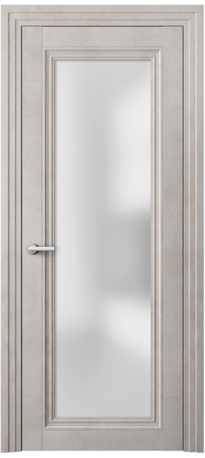 Межкомнатная дверь Centro 2502 Леон серебро Сатинированное стекло Цена 54120 ₽ | Volhovec