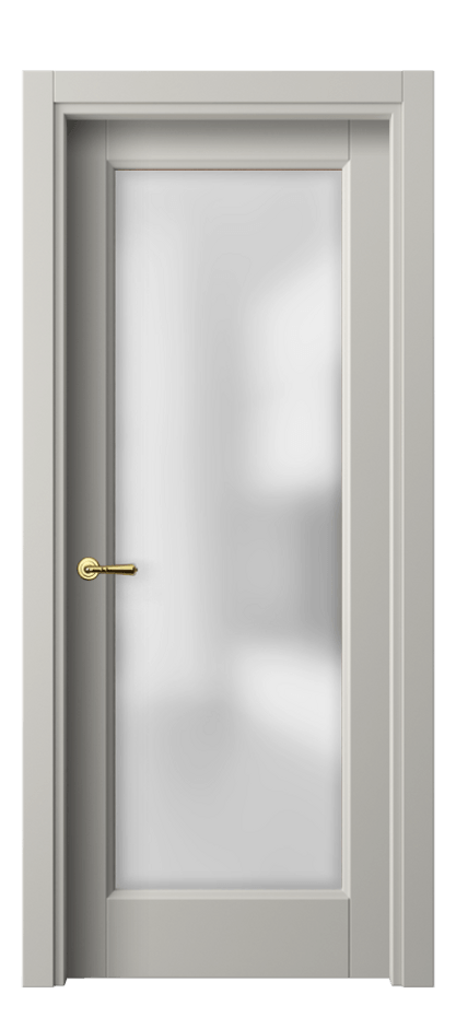 Межкомнатная дверь Galant 1402 Матовый тёплый серый Сатинированное стекло Цена 39359 ₽ | Volhovec