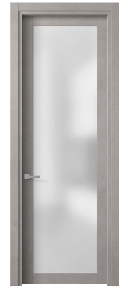 Межкомнатная дверь Planum 2102 Леон серебро Сатинированное стекло Цена 36690 ₽ | Volhovec