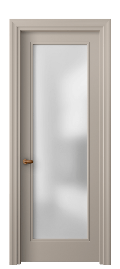 Межкомнатная дверь Esse 8502 Матовый бисквитный Сатинированное стекло Цена 58170 ₽ | Volhovec