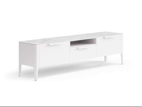 Мебель ТВ тумба Piega. Цвет Матовый пудровый белый. Материал Гладкая эмаль. Коллекция ТВ тумба Piega. Фото. Мебель ТВ тумба Piega. Цвет Матовый пудровый белый. Материал Гладкая эмаль. Коллекция ТВ тумба Piega. Картинка.