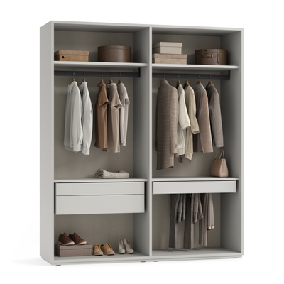 Мебель Гардеробные Module. Цвет ПЭТ белоснежный. Материал ПЭТ. Коллекция Идея 1. Картинка.