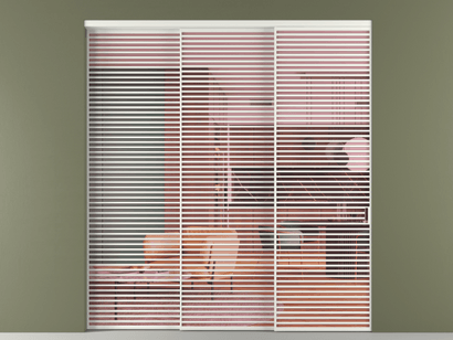 Алюминевая перегородка vn3_07_ Алюминий светло-серый Прозрачное розовое стекло, триплекс, 6мм. Цвет Алюминий светло-серый. Материал Алюминий в эмали. Коллекция Перегородка Formato внутри проёма телескопик синхро 2. Картинка.