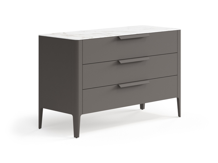 Мебель Комод Piega 3 ящика. Цвет Матовый антрацит. Материал Гладкая эмаль. Коллекция Комод Piega 3 ящика. Фото. Мебель Комод Piega 3 ящика. Цвет Матовый антрацит. Материал Гладкая эмаль. Коллекция Комод Piega 3 ящика. Картинка.