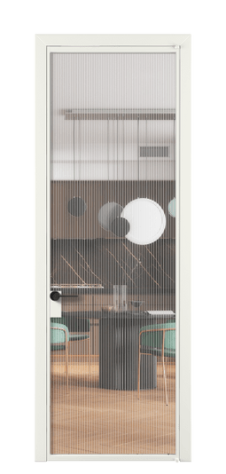 Дверь межкомнатная АЛПЛ040.01 АССР MORU. Цвет Алюминий светло-серый. Материал Алюминий в эмали. Коллекция Formato. Картинка.