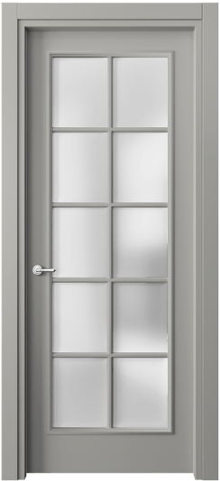 Дверь межкомнатная 8102 МНСР САТ. Цвет Матовый нейтральный серый. Материал Гладкая эмаль. Коллекция Paris. Картинка.