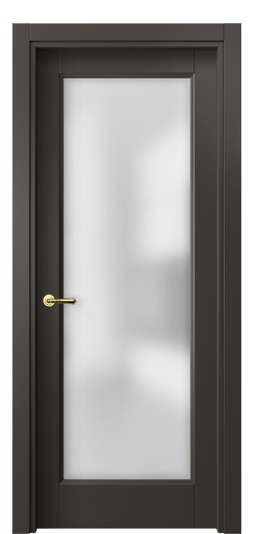Дверь межкомнатная 1402 МАН САТ. Цвет Матовый антрацит. Материал Гладкая эмаль. Коллекция Galant. Картинка.
