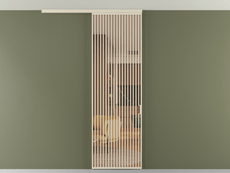 Перегородка Formato вдоль стены на потолок 1 створка