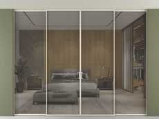 Перегородка Formato внутри проёма четырёхстворчатая со скрытым креплением в потолок