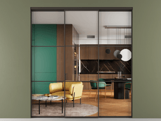 Перегородка Formato внутри проёма 3 створки